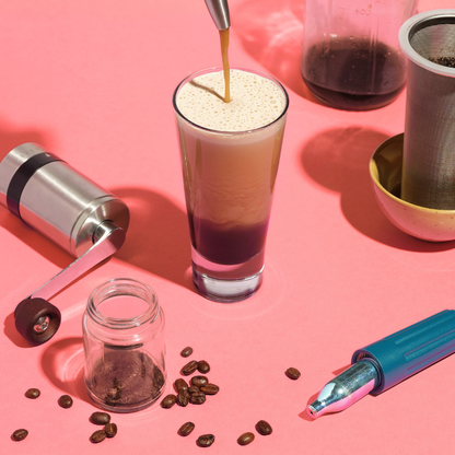 Nitro Kafo nitro cold brew coffee maker dispensing creamy stout coffee. No cream no dairy no sugar.